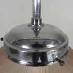 Art Deco Hanglamp Met Ufo-Vormige Glazen Bol, Jaren 30 thumbnail 13