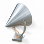 A Pair Of Modern / Aluminum / Large / Conical / Industrial Style Lamps / Designed For Ceiling Or thumbnail 12