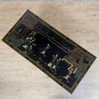 Vintage Chinese Salontafel / Oosterse Koffietafel (lakmeubel) Chinoiserie /traditioneel Tafereel thumbnail 3