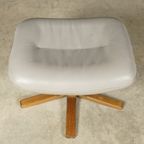 Midcentury Fauteuil Met Hocker – Göte Möbler Nässjö (G-Möbel) – Jaren 80 thumbnail 11