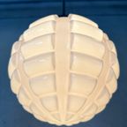 Art Deco Rosé Opaline En Chroom Hanglamp thumbnail 5