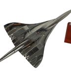 Xl Scale Model Of An Airplane (Silver Plated) - Mounted On Wooden Base - Aérospatiale Concorde (1 thumbnail 7