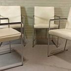 Set Van 4 Vintage Harvink Leren Eetkamerstoelen / Stoelen thumbnail 16