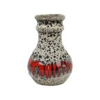 Prachtige Fat Lava Design Vaas West Germany Aardewerk Scheurich Lora 496-18 thumbnail 5