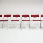 Set Van 6 Stapelbare Stoelen Van Gijs van der Sluis, 1970's thumbnail 2