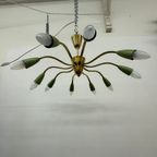 Mid-Century Design Spider Brass Ceiling Lamp ,11950’S thumbnail 5