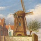 Jan Peypers "Bij Dordrecht" 1871-1950. Groot Werk. thumbnail 3