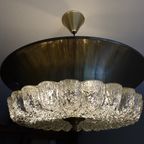 Vintage Glass And Aluminium Hanging Lamp - 1960S thumbnail 6