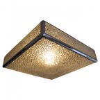 Vintage Plafondlamp, Plafonniere Met Kunststof Platen In Verchroomde Profielen, 71 X 71 Cm, Jaren thumbnail 2