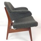 Vintage Louis van Teeffelen Fauteuil Webe Groen Wol De Ploeg thumbnail 4