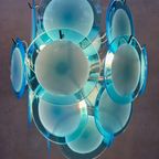 Vintage Design Blue/White Chandelier Murano thumbnail 6