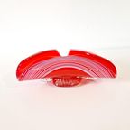 Vintage Glazen Schaal Mondgrblazen Kunst Glas Schaaltje thumbnail 2