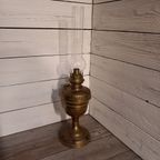 Antieke Koperen Olielamp, In Zeer Nette Staat. thumbnail 2