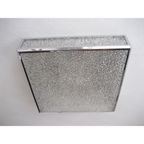 Vintage Plafondlamp, Plafonniere Met Kunststof Platen In Verchroomde Profielen, 71 X 71 Cm, Jaren thumbnail 13