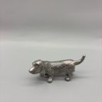 Basset Hound Miniatuur Verzilverd/zilver thumbnail 4