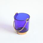 Cobalt Glass Ice Bucket, 1960S thumbnail 10