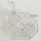 Artdeco Parfumflesjes Karafjes Set Kristal Met Dienblaadje 1920’s thumbnail 7