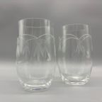 Set Antieke Waterglaasjes Kristal Geslepen 2 Stuks thumbnail 6