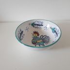 Vintage Schaal Keramiek Italy Met Haan Salade Schaal thumbnail 3