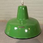 Vintage Emaille Industriële Hanglamp, Groen thumbnail 2