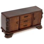 Uniek Dressoir In Notenhout Met Lades En Leeuwenpoten, 19e Eeuw thumbnail 8