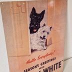 Vintage Blikken Plaat Black & White Scotch Reclameplaat thumbnail 4