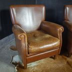 Vintage Leren Fauteuils- Bruin thumbnail 4