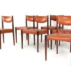 Set 6 Palissander Eetkamerstoelen Stoelen Vintage 'cellemuiden' thumbnail 17