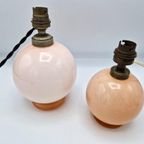 Set Art Deco Lampen Van Glaspasta, Frankrijk 1950S thumbnail 3