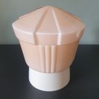 Art Deco Thabur Plafondlamp In Creme Kleur Bijna Tegen Roze Aan. thumbnail 5