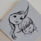 Vintage Keramische Wandtegel Door Luc De Ro - Mosa Holland 1966 thumbnail 3