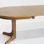 Vintage Deense Grote Ovalen Uitschuifbare Eettafel Xxl thumbnail 10