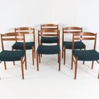 Set 6 Carl Ekström Voor Albin Johansson Stoelen Vintage thumbnail 10