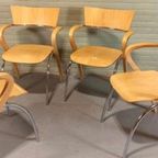 Set Van 4 Vintage Design Can Can Stoelen, Komplot thumbnail 7