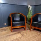 Donkerblauwe Vintage Clubfauteuil 2 Stuks Prijs P/St thumbnail 8