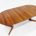 Vintage Deense Ronde Uitschuifbare Eettafel Tafel Massief Teak thumbnail 7