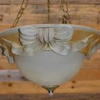 Plafondlamp Met Gips, Glas En Metaal thumbnail 3