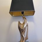 Verguld Bronzen Lamp "Madonna" - Alain Chervet - Frankrijk '70 thumbnail 12