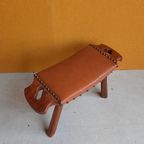 Vintage Brutalist Spaans Melk Krukje, Kruk, Hout, Bankje thumbnail 9