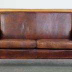 Geweldige Complete Set Schapenleren Art Deco Design 2 Zits Bank En 2 Fauteuils thumbnail 12