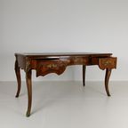 Louis Xv Dubbelzijdig Mahonie En Palissander Plat Bureau thumbnail 18