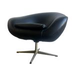 Vintage Zwarte Fauteuil / Eenzit Met Stervoet Jansson thumbnail 7