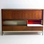 Mid-century Vintage Wandkast Met Verlichting In Teak, België 1960s thumbnail 6