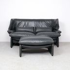 Cassina Portovenere Leren Bank Met Hocker thumbnail 3