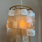 Set Van 2 Capiz Schelpen Hanglamp Lampen Schelp Parelmoer Bamboe Frame Wit Bedrading thumbnail 6