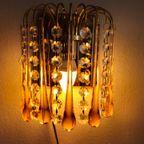 Murano Teardrop Wandlamp Wandlampje Messing Vintage Roze thumbnail 15