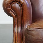 Comfortabele En In Goede Staat Verkerende Schapenleren Oorfauteuil Met Een Tijdloos Design thumbnail 3