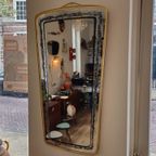 Vintage Spiegel Wandspiegel Mirror Goud Zwart Messing thumbnail 7