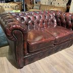Ruime Chesterfield Zithoek 2-1-1 Zits Antiek Rood Rochester thumbnail 4