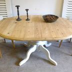 Prachtige Witte Landelijke Uitschuifbare Tafel thumbnail 4